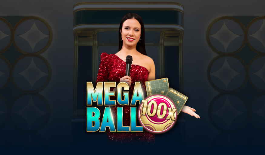 Evolution Gamings Mega Ball im Live Casino spielen.